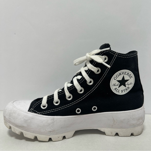 Converse Shoes - Converse Black & White High-Top Platform Sneaker